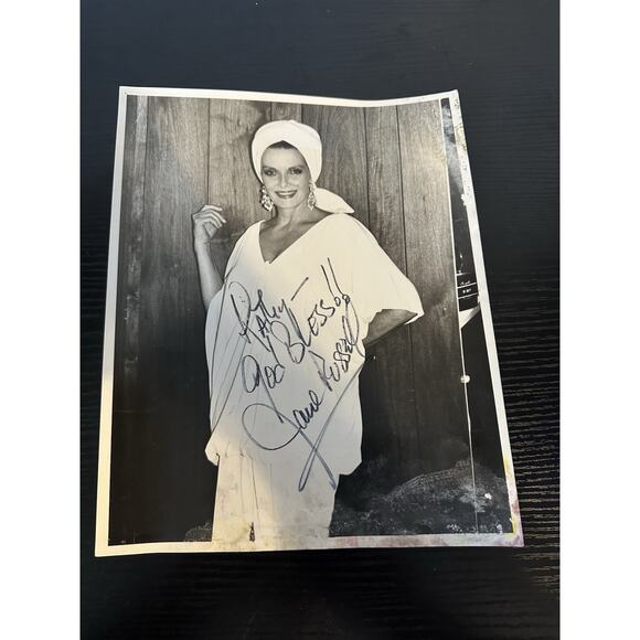 Vintage Jane Russell Signed 8x10 Photo The Outlaw Autograph from 1960’s B/W - Picture 1 of 1